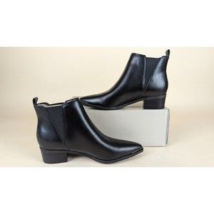 Marc Fisher Mady Chelsea Boots Ankle Booties Womens 7.5 M Black Heeled Shoes NWB